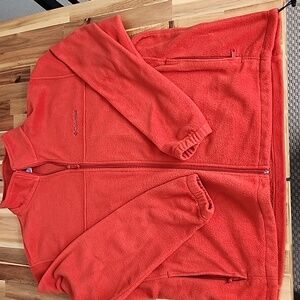 Mens Columbia Orange Fleece Zip Jacket - Size 3X